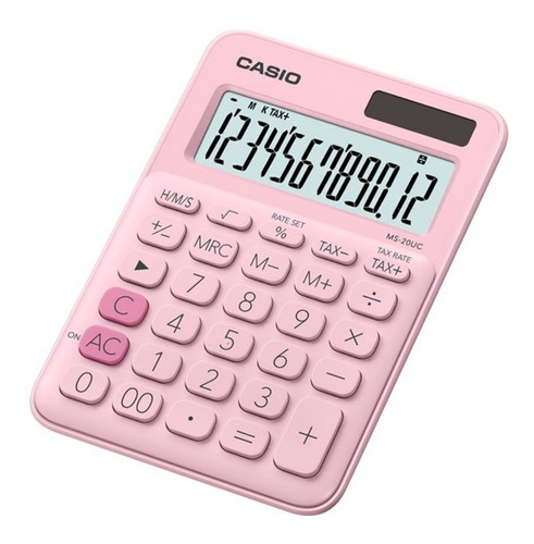 Calculadora Casio Ms 20 Morado - Solar - 12 Dígitos 