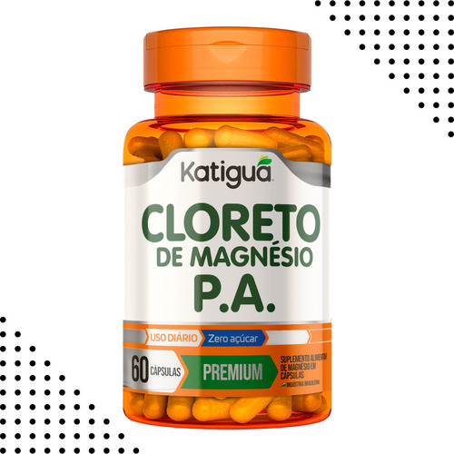 Cloreto De Magnesio Pa 60caps Dores Corpo Artrose Sabor Natural