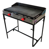 Plancha De Gas Acero Inoxidable  Mercainox. 90x50x90