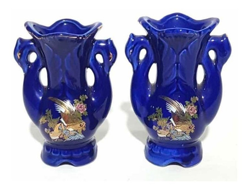 Vasos Decorativos Em Miniatura Emporcelana Azul Cobalto