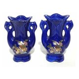 Vasos Decorativos Em Miniatura Emporcelana Azul Cobalto
