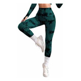 Leggins Tie Dye Para Mujer Verde Talla S