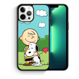 Carlitos Y Snoopy Abrazo Funda P/ Celular Todas Las Marcas 