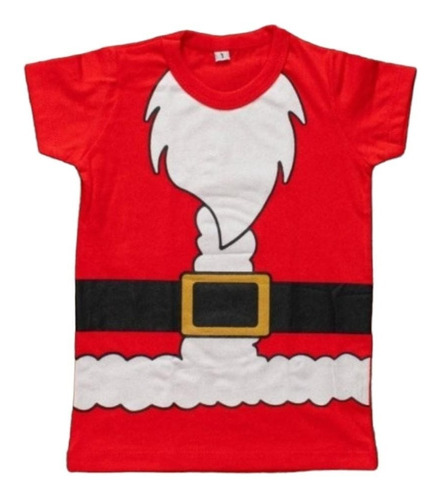 Camiseta Infantil Menino Manga Curta Natal Papai Noel+ Gorro