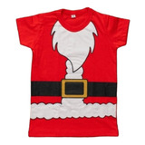 Camiseta Infantil Menino Manga Curta Natal Papai Noel+ Gorro