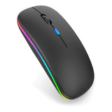 Mouse Sem Fio Recarregável Wireless Bluetooth Led Rgb