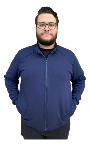 Moletom Jaqueta Sem Capuz Peluciado Plus Size G11