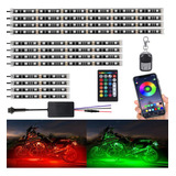 Xibeys Luces Led Para Motocicleta, 12 Piezas Rgb Neón Accent