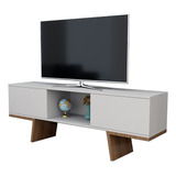 Mueble Mesa Para Tv Moderno Color Blanco