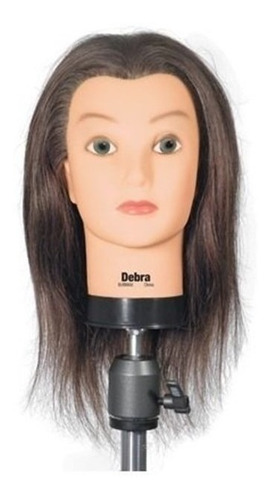 Cabeza De Maniqui Con Cabello Natural Marrón 48 Cm Debra