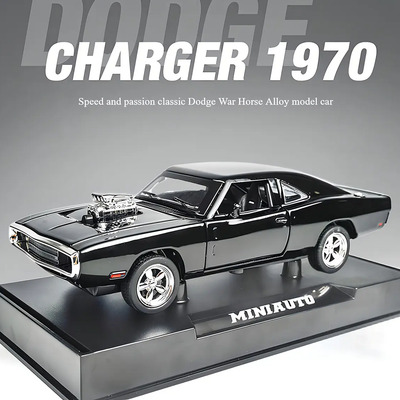 Tiiyee Dodge Charger 1970 R\u002FT Escala 1:32 Coleccionable Negro | MercadoLibre