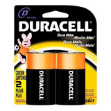 Pilha Alcalina Grande Duracell D Cartela Com 2 Unidades