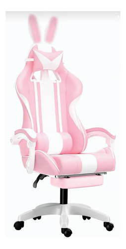 Cadeira Gemer Orelhinha De Coelho - Rosa Pc Confortável 