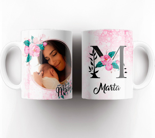 Taza Ceramica Dia De La Madre Personalizada Foto Y Nombre