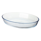 Assadeira De Vidro Borosilicato Oval Peq 700ml Transparente