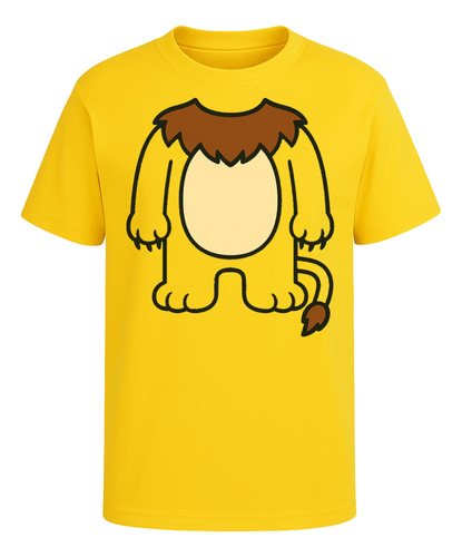 Playera Disfraz De León Infantil Halloween Fiestas Y Escuela