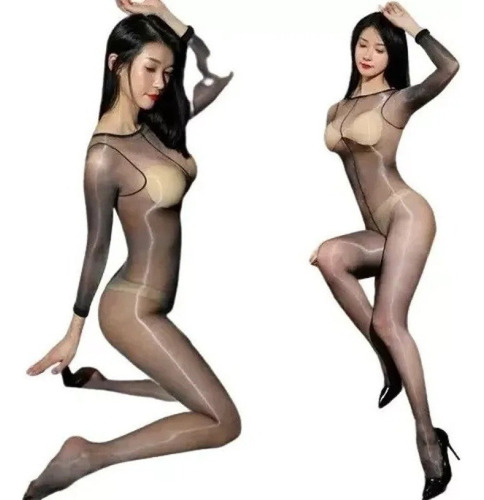 Body Sexy Brillante Con Aceite Bodystocking Brillante Body C