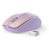 Ratón Inalambrico Ergonómico Universal, Violeta/rosa