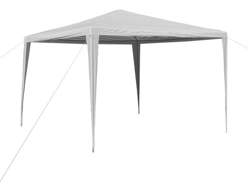 Gazebo De Rafia Impermeable 3 X 3 Blanco Estructura Acero