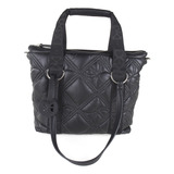 Bolsa Tote Cloe Para Mujer Chica Monograma Bordado Con Charm Color Negro