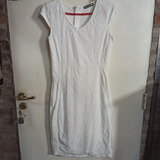 Vestido Blanco Fp Woman Jackie Con Spandex Encaje Civil S