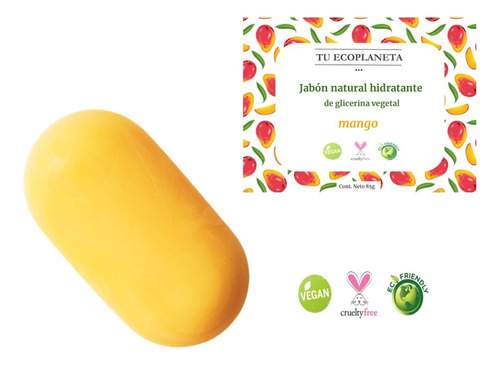 Jabon Natural Hidratante Vegano - g a $81