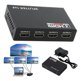 Distribuidor Divisor Splitter Hdmi 1x4 1.4v 30hz Full Hd 3d 1080p Hdtv