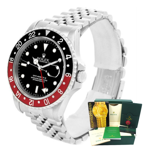 Relógio Rolex Gmt Master 2 Coca Pulseira Jubileu Com Caixa