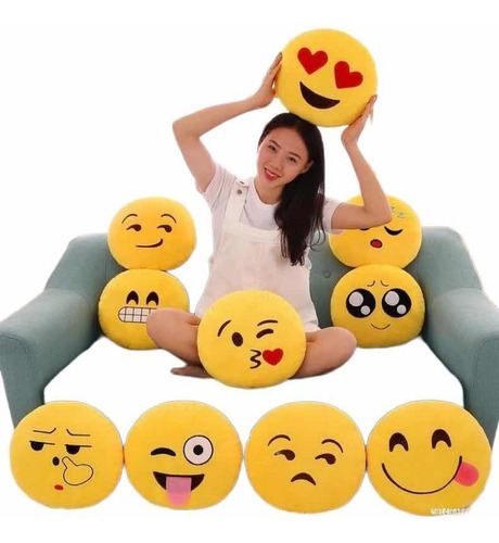 Pack 2 Cojín Con Emoticono De Cara Enrojecida Emoji 
