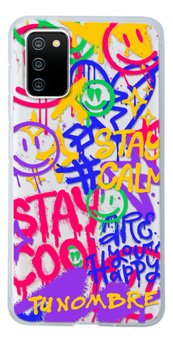 Funda Para Galaxy Para Mujer Happy Faces Tu Nombre