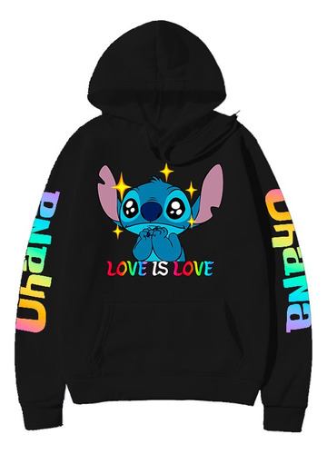 Moletom Blusa Lilo & Stitch Lgbt Stitch Love Is Love 1079