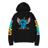 Moletom Blusa Lilo & Stitch Lgbt Stitch Love Is Love 1079