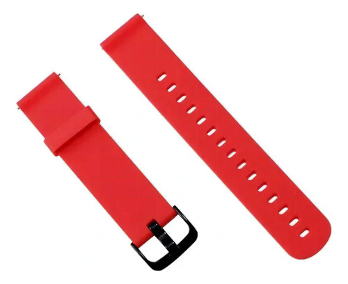 Pulseira Silicone Gold Compatível Amazfit Bip S A1821 20mm Cor Vermelho