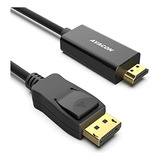 Cable Displayport A Hdmi Oro De 6 Pies, Adaptador Displaypor