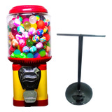 Maquina De Bolinha Pula Pula Chicletes Vending + Pedestal