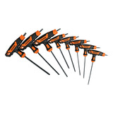 Juego De 8 Llaves Torx Extralargas, Mango T, Truper, 100935