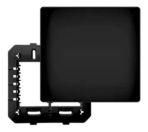 Kit 4 Placa Cega Espelho 4x4 C/suporte Black Preto Fosco