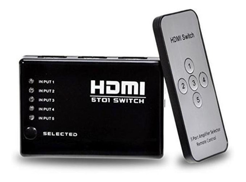 Hub Switch Hdmi 5 Portas Full Hd Controle 3d