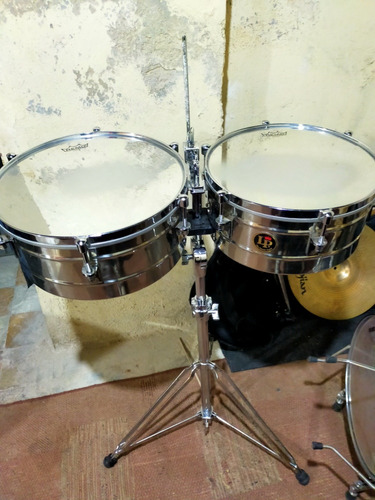 Timbales Lp Modelo Tito Puente Medidas 14 Y15 Con Parches Es