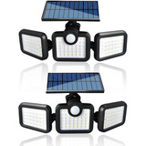 Lámpara Led Solar De Pared Con Sensor Para Exterior, 2 Pzs.