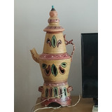 Lámpara De Mesa Velador,tetera Ceramica Árabe Antigua