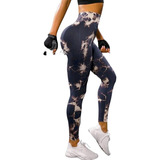 Lycra Leggins Deportivo Tie Dye Push Up - Uva Ref. 1195