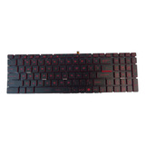 Teclado Para Portátil Msi Retroiluminado Color Rojo Gl62m