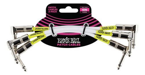 Set De Cables Interpedal Ernie Ball Negro/ Blanco X3