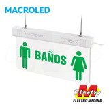 Cartel Luminoso Led Salida Baños Macroled Electro Medina