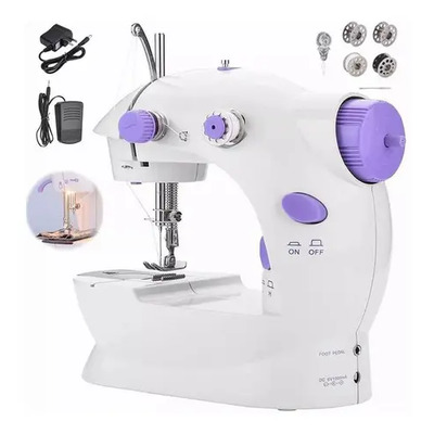 Mini Máquina De Coser Mecanica Ele-gate Portable Color Blanco Ele-gate