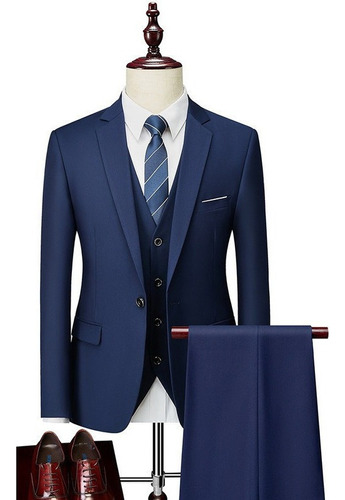 Slim Fit Business Suit Workwear Conjunto De 3 Piezas