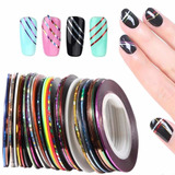 5 Rollos Cintas Decoración De Uñas Metalizados Nail Art