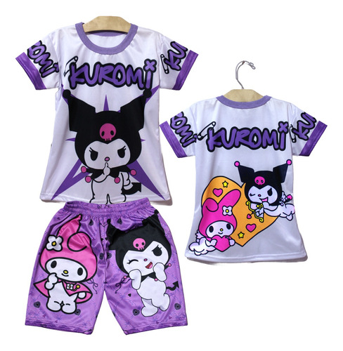 Playera Y Short De Kuromi Onegai Cinnamoroll My Melody