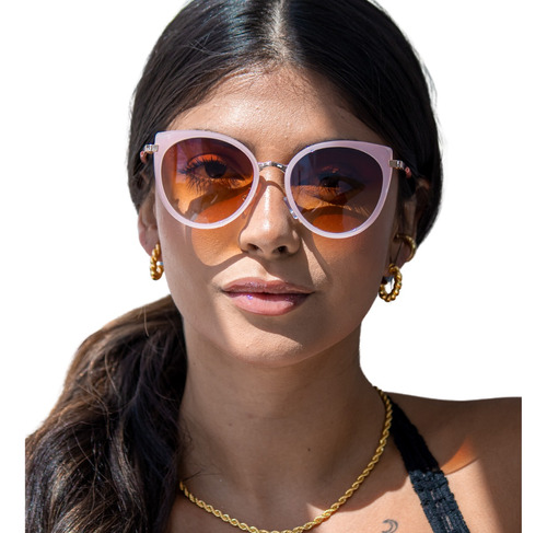 Óculos De Sol Feminino + Case Oculos Feminino Modelo Gatinho